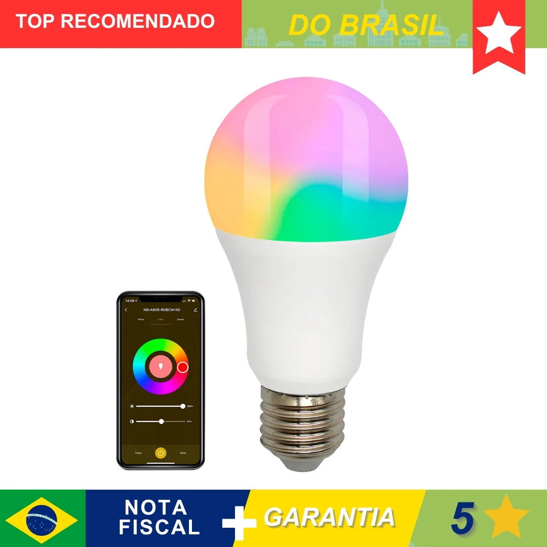 Lâmpada Inteligente 10w Led Smart Wifi Alexa/Google